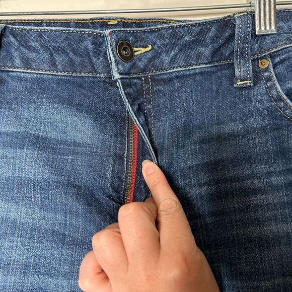 Tommy Hilfiger Blue Distressed straight leg Jeans 18 - Picture 3 of 6